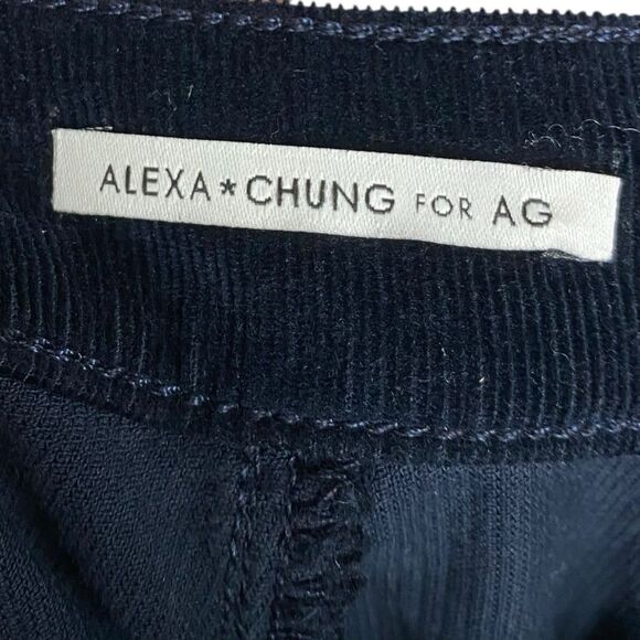 Alexa Chung x AG Jeans Corduroy Pants Womens 27 Bootcut Navy Blue High Rise NEW - Picture 3 of 13